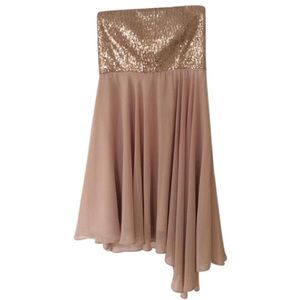 Champagne above the knee dress